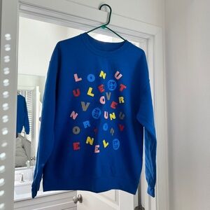 harry styles official merch love on tour blue crew neck